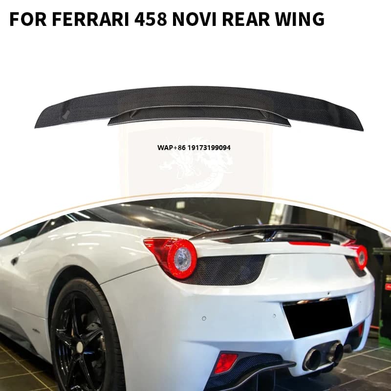 Upgraded Novi Rear Wing Spoiler for 458 Italia Spider Carbon Fiber Car Spoilers