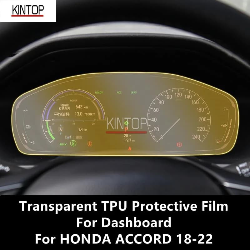 For HONDA ACCORD 18-22 Dashboard Transparent TPU Protective Film Anti-scratch Repair Film Accessories Refit
