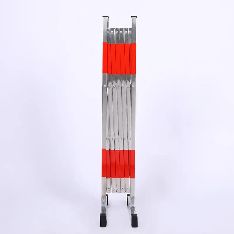Stainless steel telescopic fence electric road construction movable folding fence kindergarten fence activity isolation