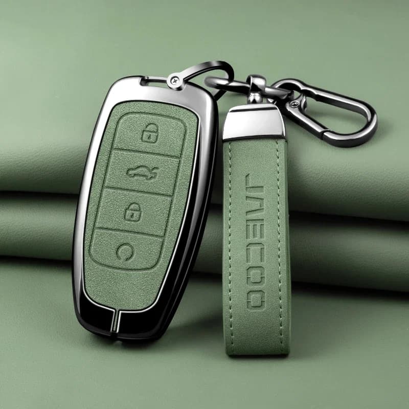 Zinc Alloy Leather Car Key Cover Chery Omoda JAECOO J7 J6 J7 J8 Phev 2025 2024 2023 Ruigu 9 Key Fob Car Key Cover Accessories