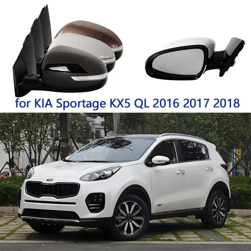 Car Accessories For KIA Sportage KX5 QL 2016 2017 2018 Auto Outside Door Rearview Mirror Assembly 5/8/10PIN