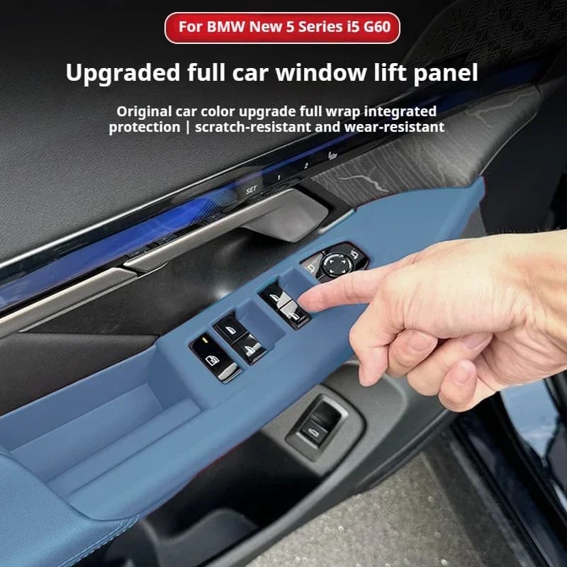 For BMW 5 Series G60 i5 24-25 LHD Window Switches Panel Cover Auto Front Rear Door  All-inclusive Car window buttonStickers