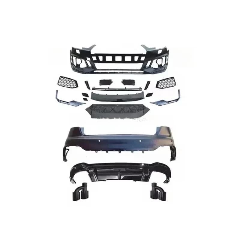 High Quality Upgr Bodykit A4 - RS Front Bumper & RearSide Skirt Plastic Modifile Car