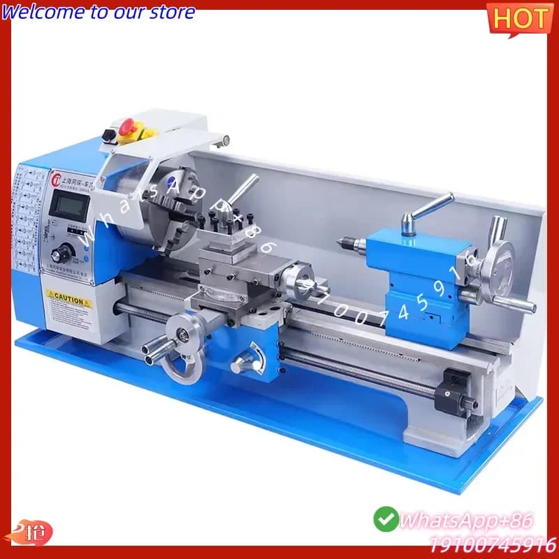 2026Hot China Factory Sales 800mm 210 Model Double Chuck Manual Mini Metal Lathe Machine