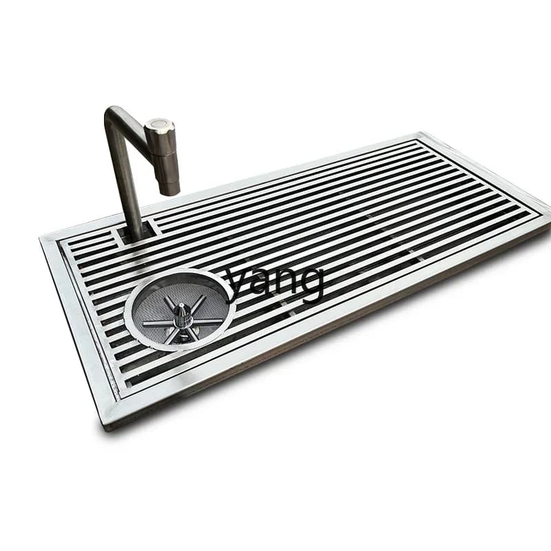 LH tea bar equipment full set of 304 stainless steel brewing tea table tea tray embedded