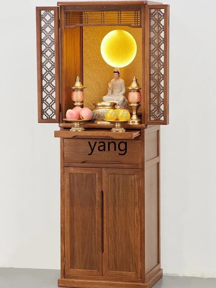 CX Household Buddha Cabinet Clothes Closet Altar Buddha Shrine God of Wealth Statue Cabinet Worship Table