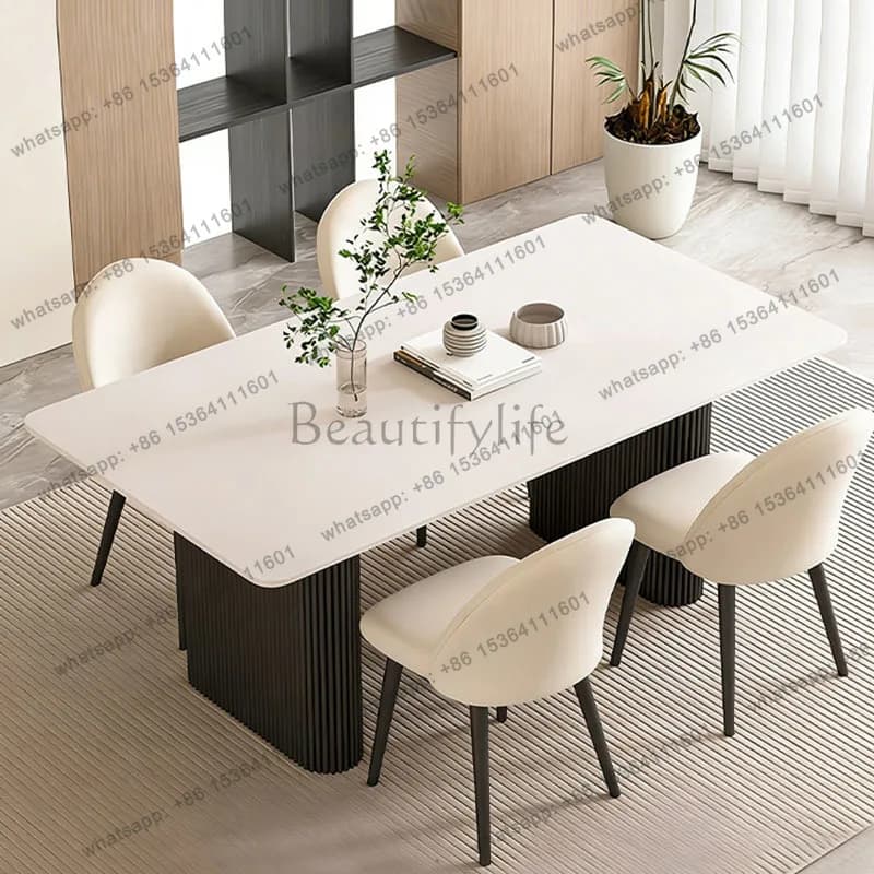 PG Salon Kitchen Dining Table Restaurant Chairs Nordic Modern Lounge Dining Table Designer Center Mesas De Jantar Home Furniture