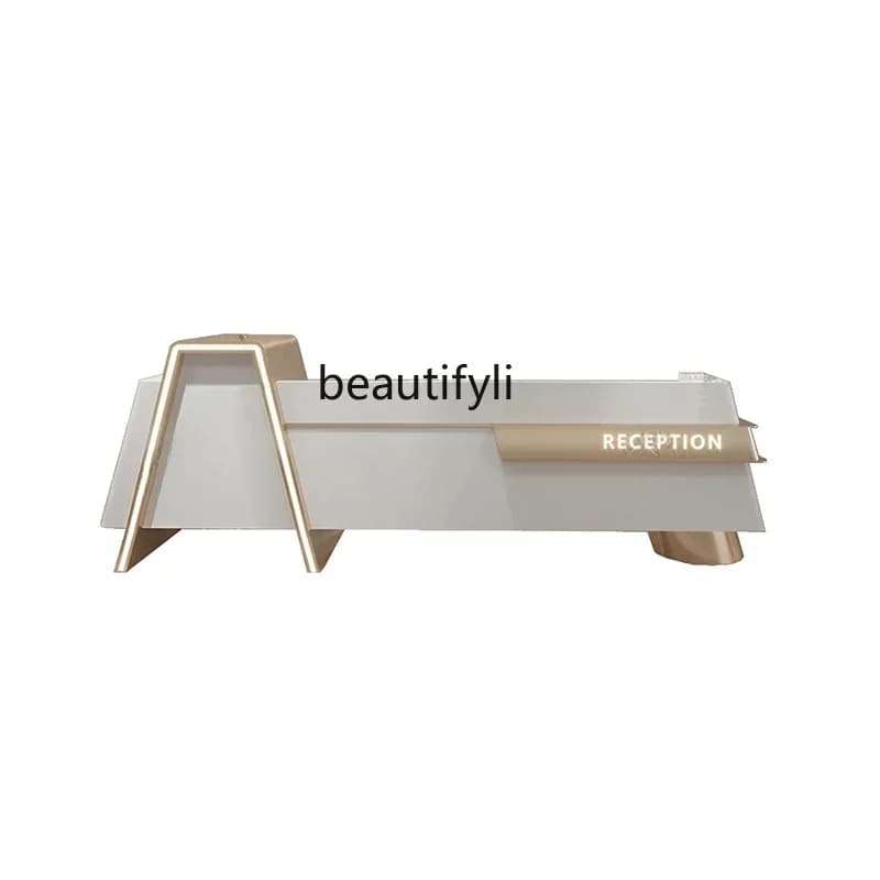 cc182l Beauty Salon Bar Cashier Counter Small Modern Minimalist Company Hotel Reception Desk