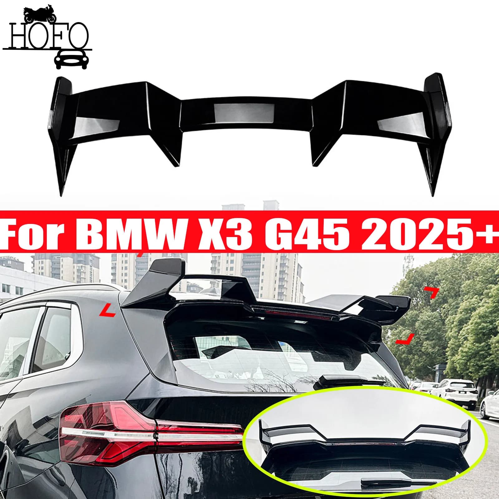 For BMW X3 G45 2025+ Car Tail Wings Fixed Wind Rear Spoiler Wing Decoration Accessories