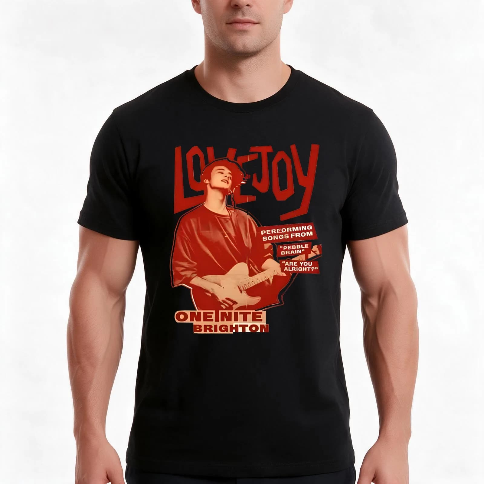 Lovejoy band quotes T-Shirt, Summer Casual Cotton Tee, Oversized Streetwear Tops, Vintage Graphic Print, Loose Fit Short Sleeve
