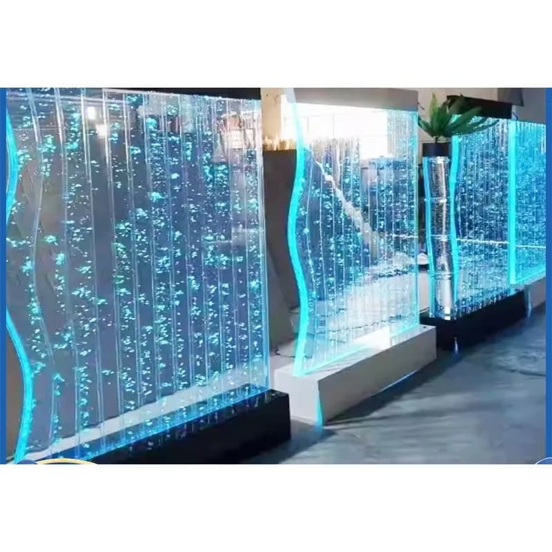 Water curtain wall bubble wall screen porch partition background water feature wall