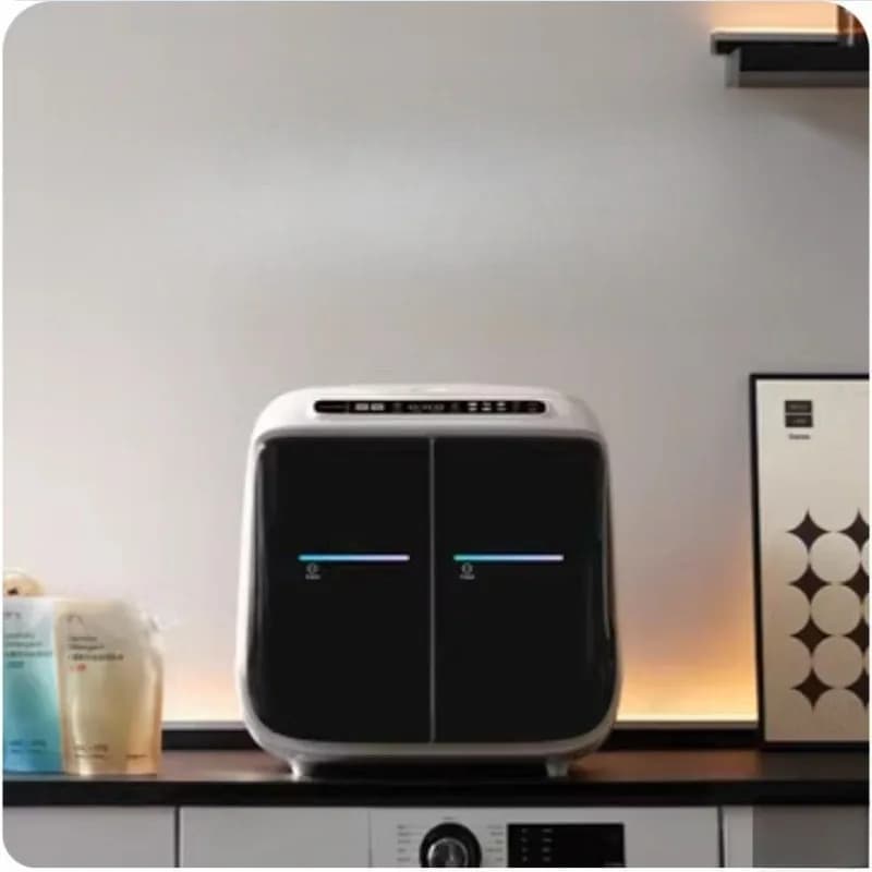 Mini underwear washing machine, small double bucket partition washing and drying machine