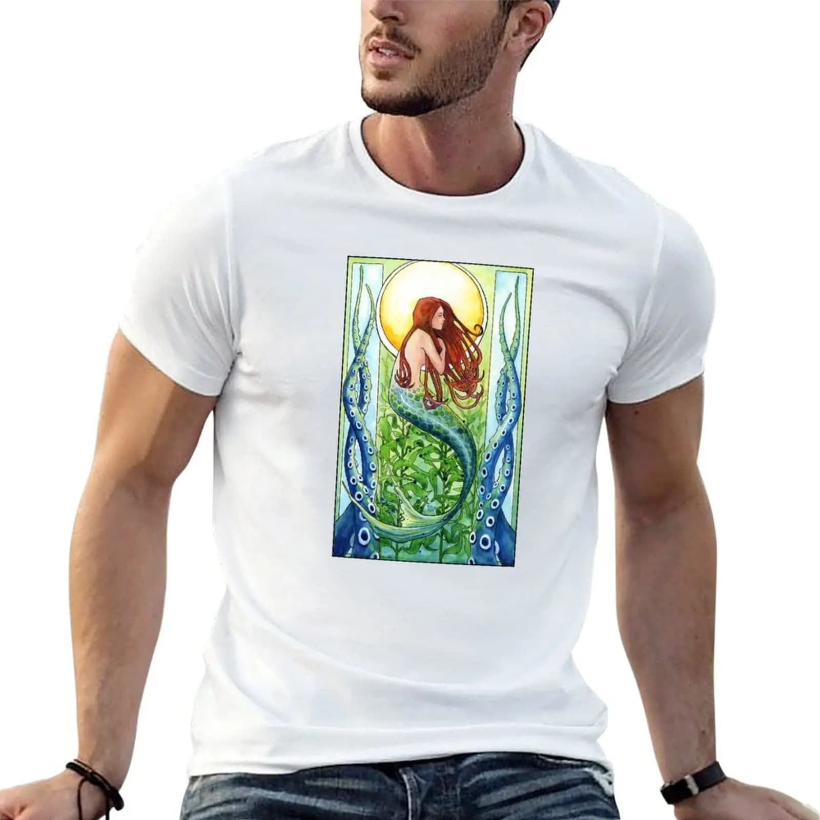 Kelp Forest Mermaid T-Shirt basketball graphic tees cotton graphic tees heavy weight t shirts for men