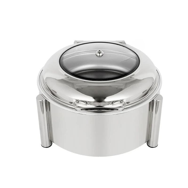 Stainless Steel Buffet Furnace Visual Cover Breakfast Hotel Restaurant Hydraulic Circular Insulation Furnace Heating