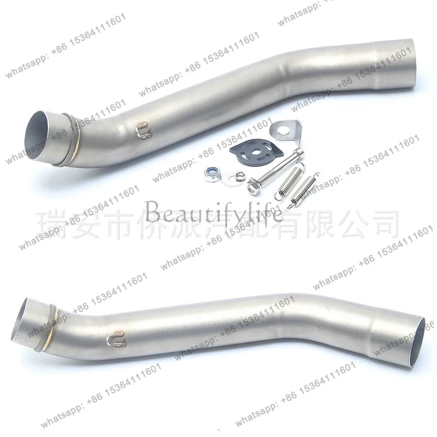 Suitable for modification Kawasaki motorcycle exhaust pipe middle section Z750 Z800 stainless steel elbow spring accessories