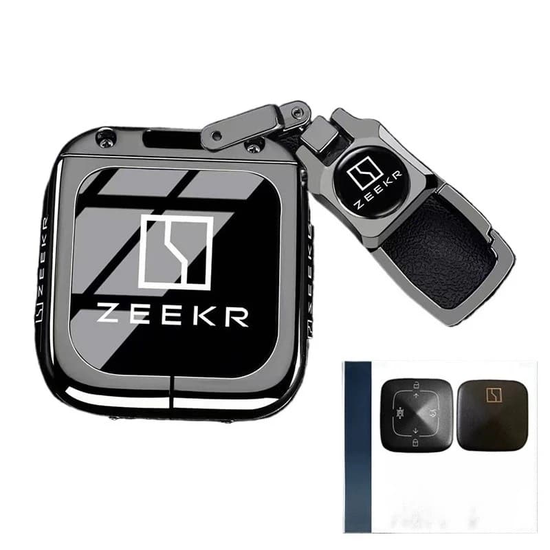Premium Zinc Alloy Key Cover Case for ZEEKR 9X/007/001/001 FR/X/7X/007 GT/MIX - Protective Key Fob Shell Key Bag Chain