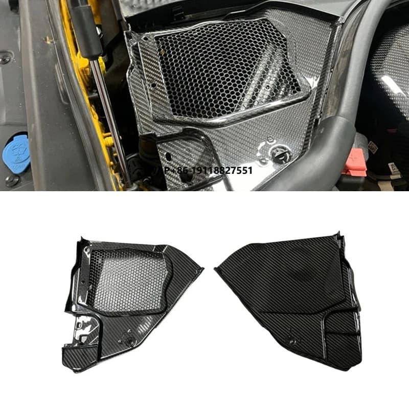 Pre-preg Engine Compartment Cover Plate Engine Bay Panels Cooling Plates Cover Mesh Panel Trim for  Supra MK5 A90 A91 GR