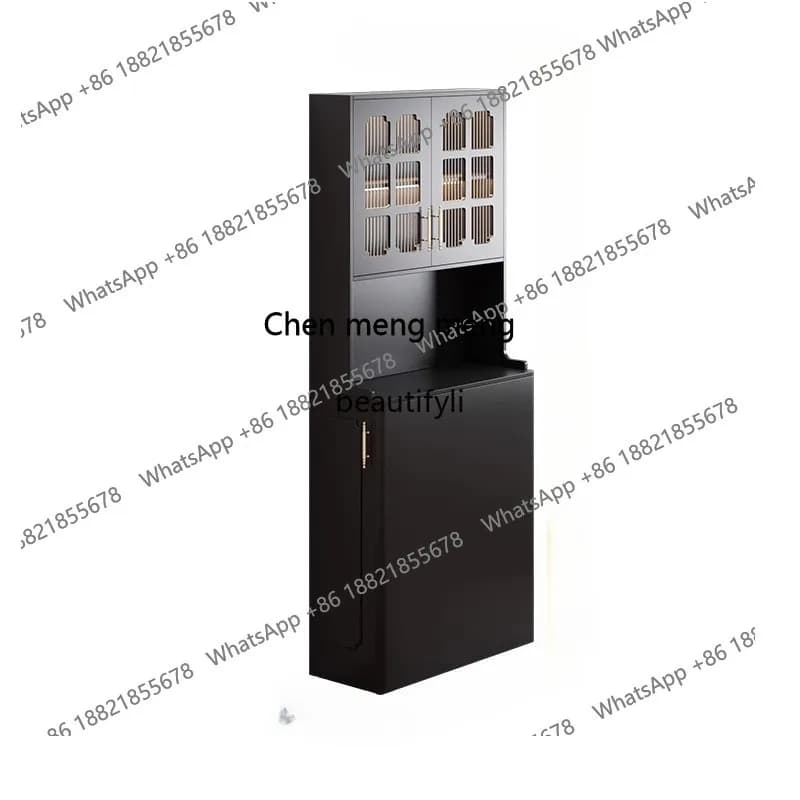 Solid wood narrow island cabinet separate 30cm narrow side cabinet small apartment bar counter dining side cabinet wall lockerH