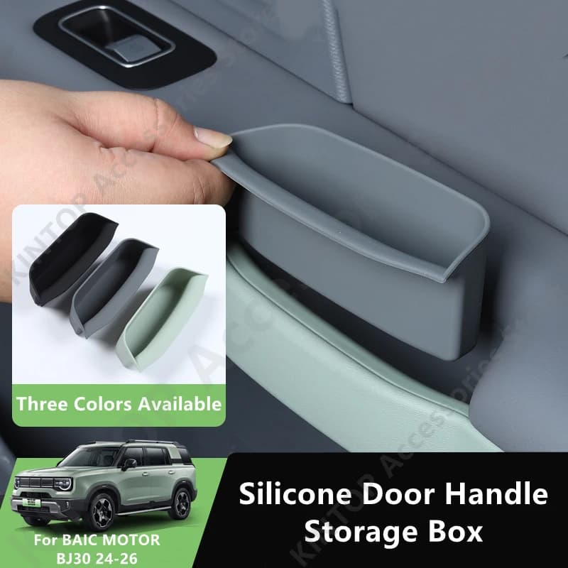 For BAIC MOTOR BJ30 24-26 Silicone Door Handle Storage Box,Car Interior Decoration Modification Protection Accessories Refit