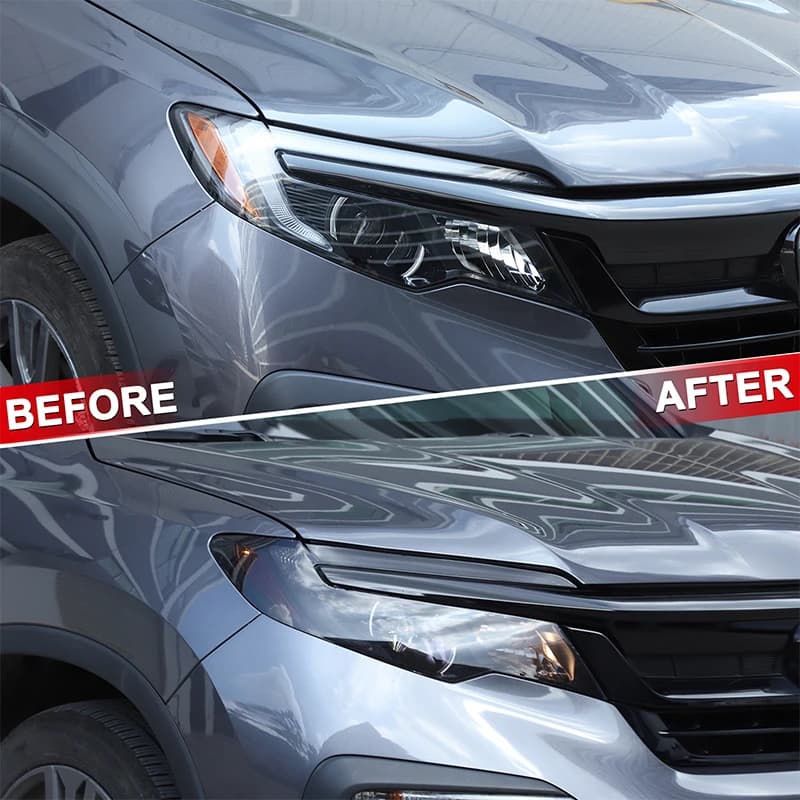 For Honda Pilot 2016-2022 TPU Black Car Light Protective Film Lamp Hoods Blackened Color Changing Film Transparent Sticker