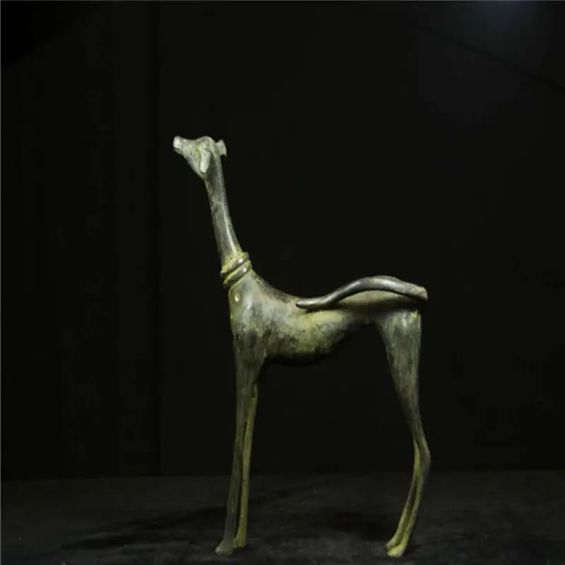 Craftsmanship Copper Dog Ornament Zodiac Dog Decoration Dog Statue Creative Animal Statue