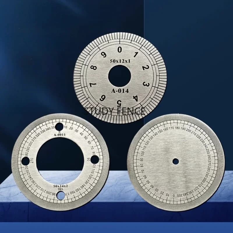 360 Degree Stainless Steel Dial Household Hardware Accessories Universal Measuring Disc Outer Diameter 50MM Drawing Tools