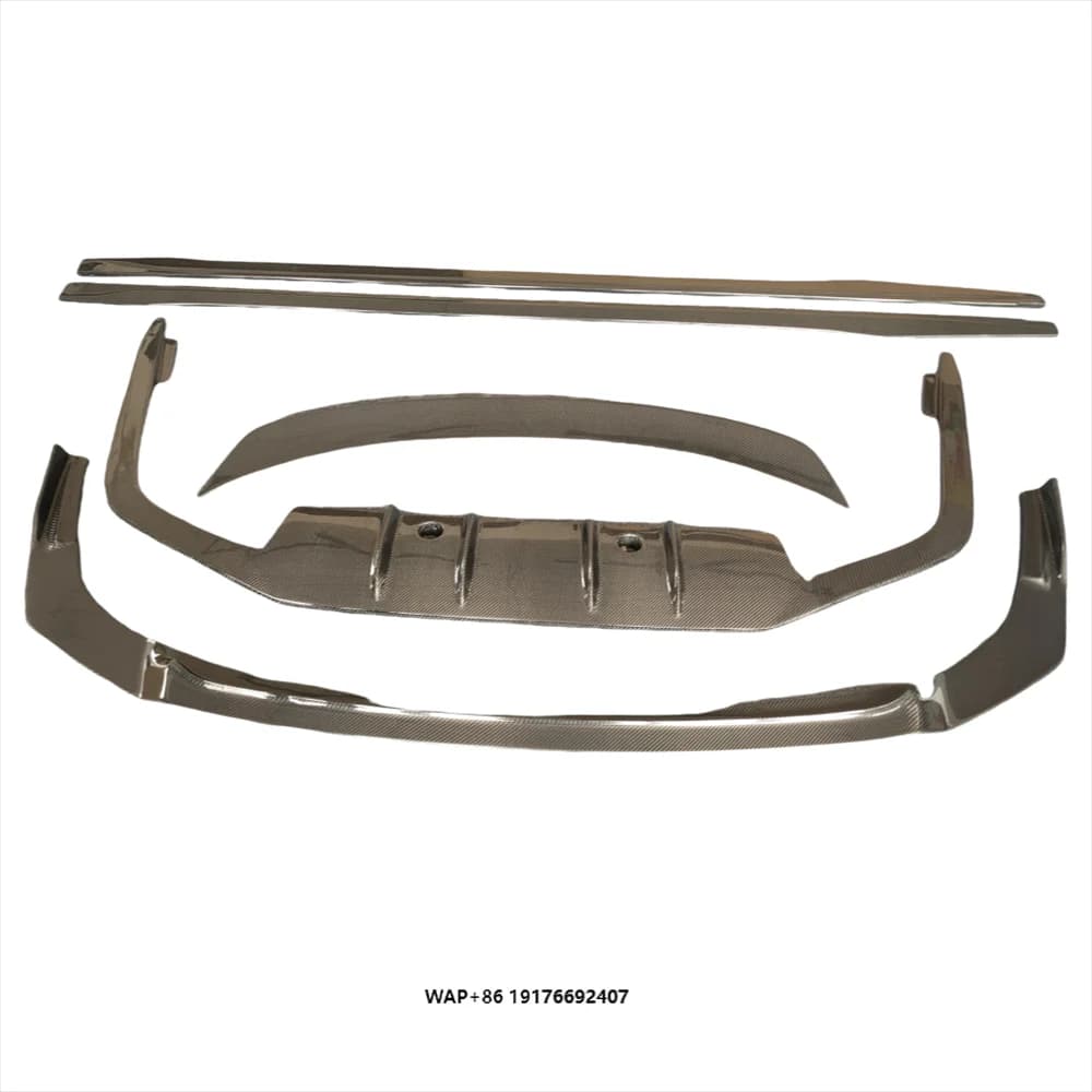 For LS 350 500H Carbon Fiber Type a Car Front Lip Side Skirts Rear Spoiler Body Kit