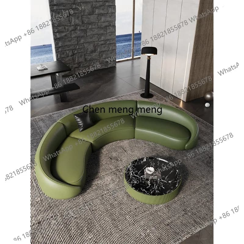 Semicircular curved special-shaped sofa light luxury modern beauty salon sales office hotel lobby waiting lounge area