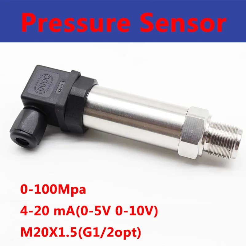 Pressure Transmitter， 4-20mA Hydraulic Pressure Sensor ，Industrial Oil Pressure Transmitter 12-36VDC Stainless Steel，0.1-100MPA