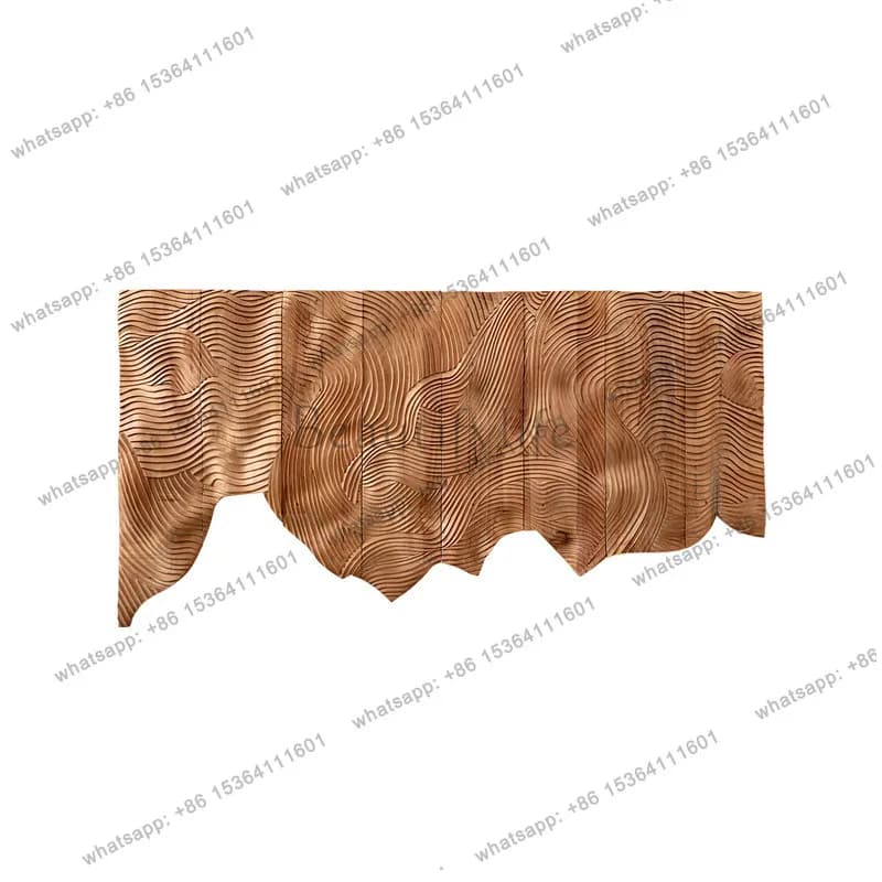 Solid wood old large wall art installation hotel wood carving wall decoration