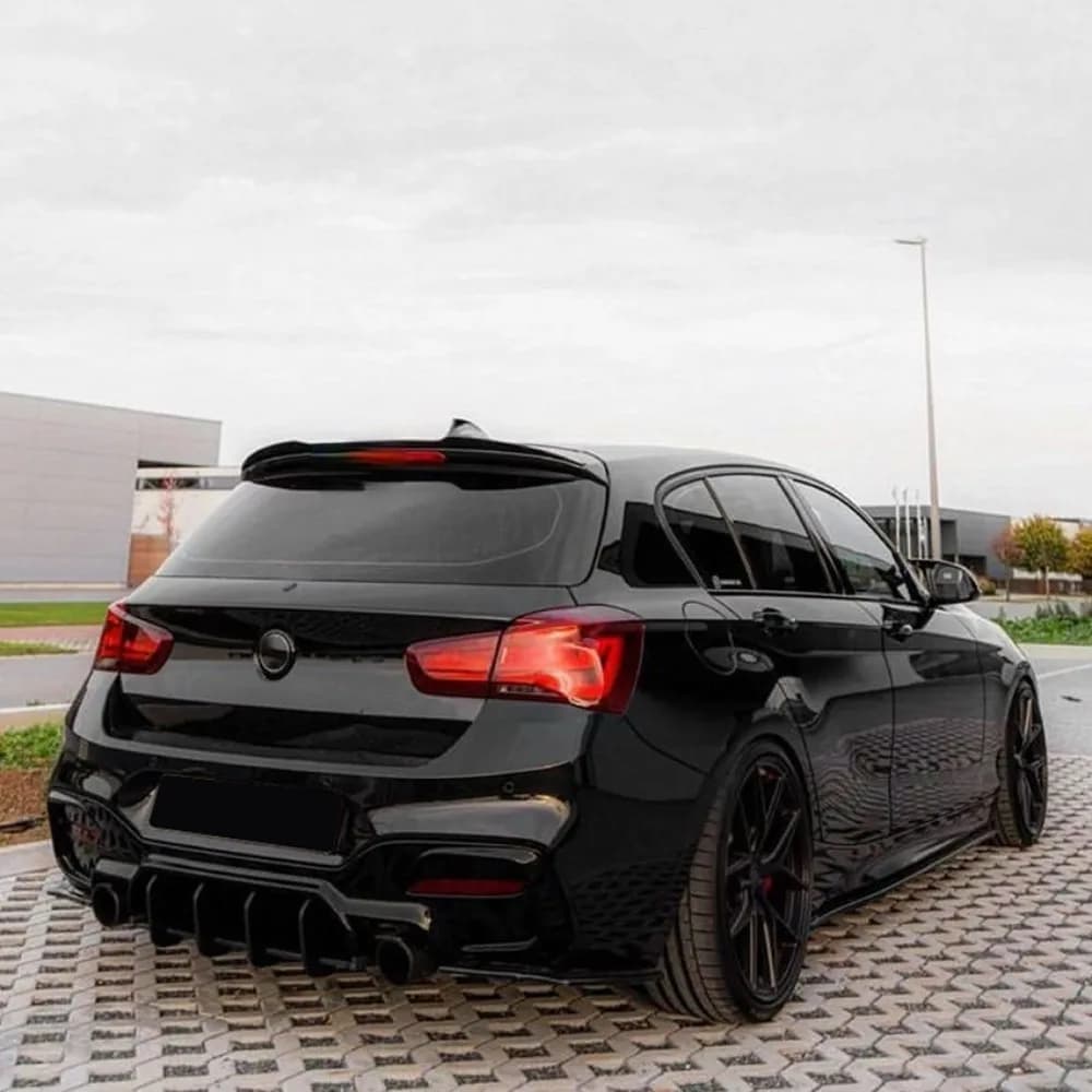 For 2015-2019 BMW 1 Series F20 LCI M140I  Gloss Black Rear Lip SpoilerRear Blade Wind Blade Modification Accessory