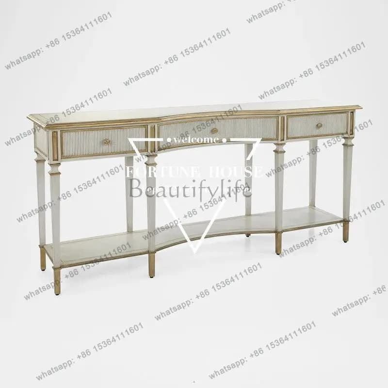 French retro old porch cabinet foyer corridor against the wall American solid wood sofa back table fashionable
