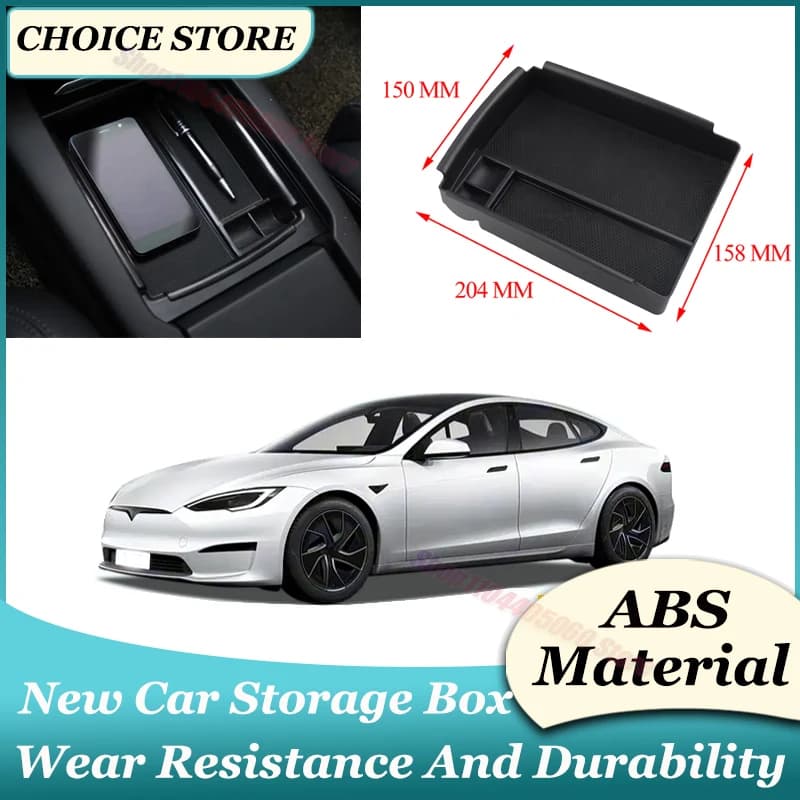 For Tesla Model X 2016 -2020 for Tesla Model S 2016 -2020 Car Interior Accessories Cup Holder Armrest Storage Box Stowing Tidyin