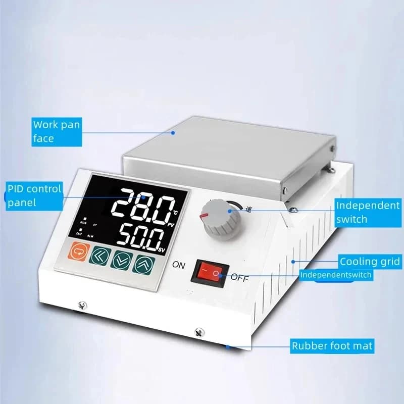 Upgr Digital Thermostat Magnetic Stirrer L Small Heated Mixer Temperature Control Sleeve Force Ampl