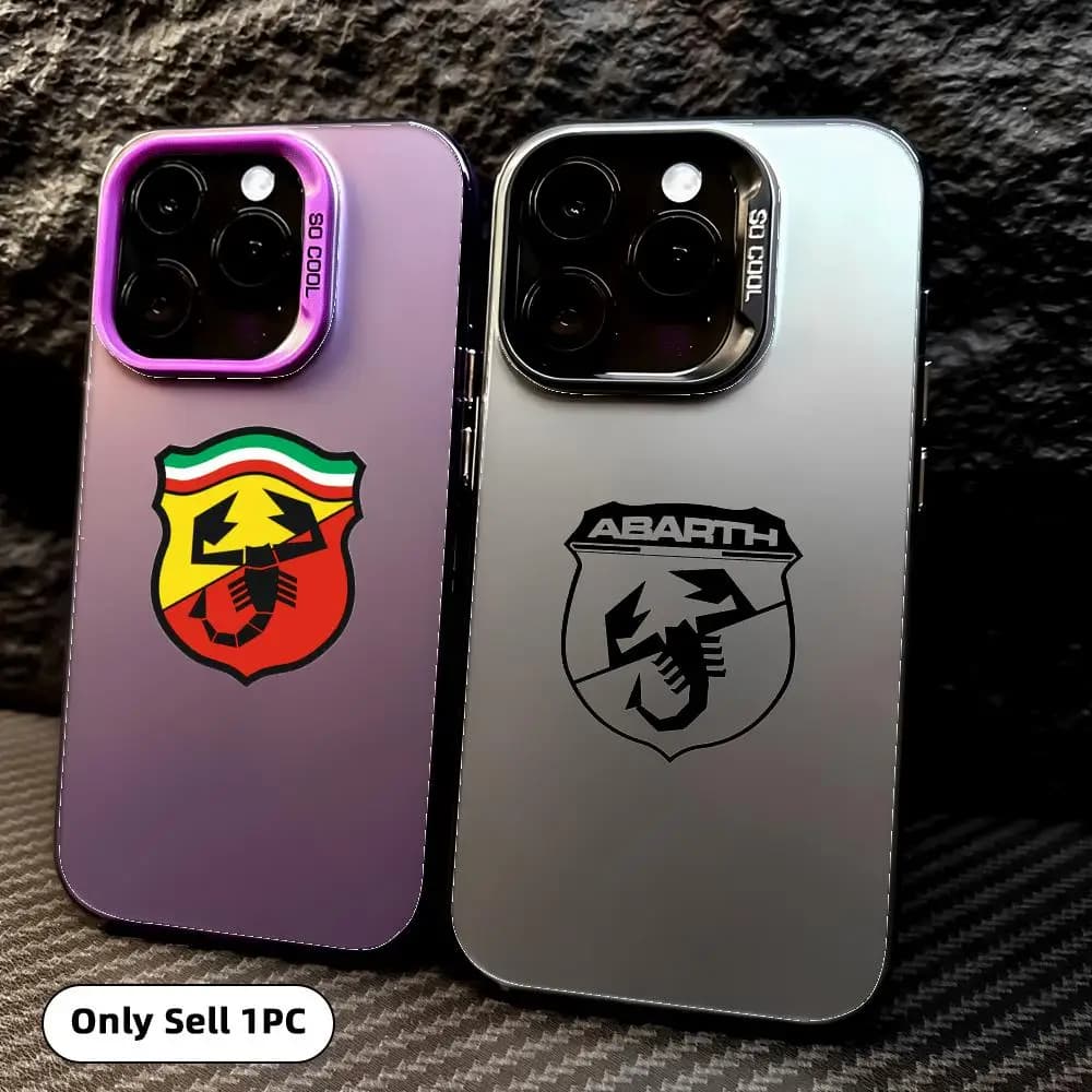 A-Abarth Scorpion Phone Case For iPhone 17 16 15 14 13 12 11 Pro Max Air Colorful Matte Laser Aurora Shockproof