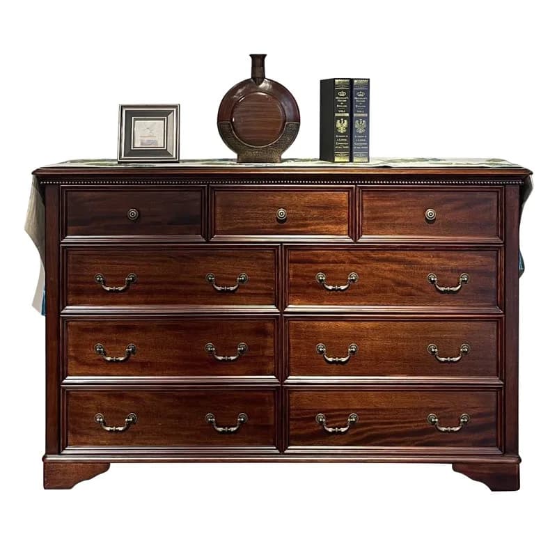 LH all solid wood nine bucket bedside storage bedroom storage cabinet living room storage cabinet