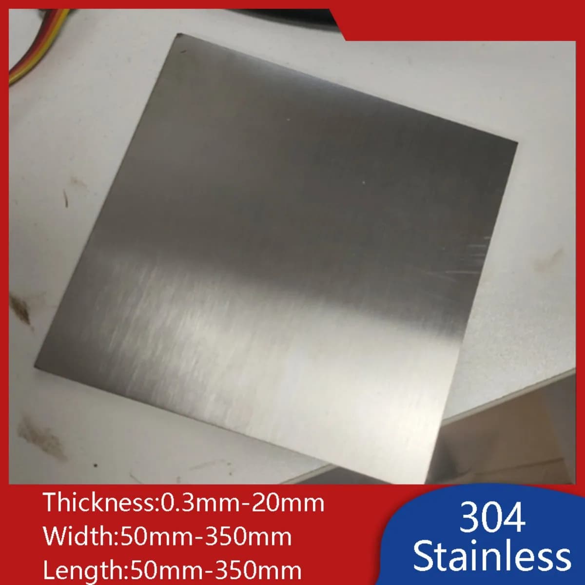 304 Stainless Steel Plate High-quality Solid Metal sheets Resistant Rust Flat Panel 50mm-350mm Length 0.5mm-20mm Thickness