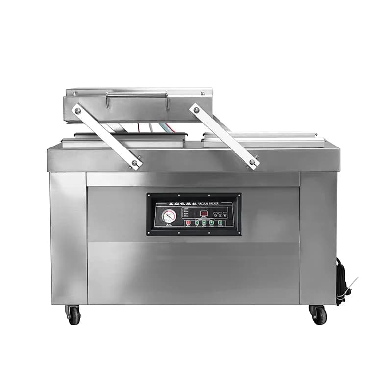 500 Double Chamber Flat Vacuum Machine Commercial Vacuum Packaging Machine Food Plastic Packaging Vacuum Sealing Machine