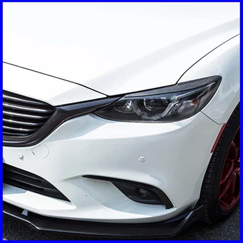 Car styling For Mazda 6 2016 2017 Headlight Eyelid Eyebrow Decorative Frame Cover Sticker Trim Strip Auto Parts Accessories