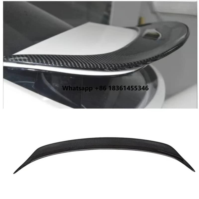 For Model X  Rear Spoiler Tail Wing Accessories Decoration R Style Carbon Fiber Spoiler
