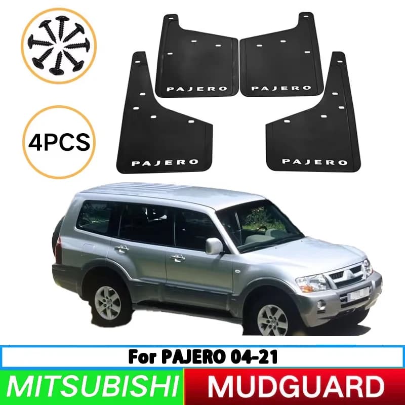 For Mitsubishi 2004-2021 PAJERO Car Tire Fender Splash Guard Front and Rear Fender Auto Parts 4pcs