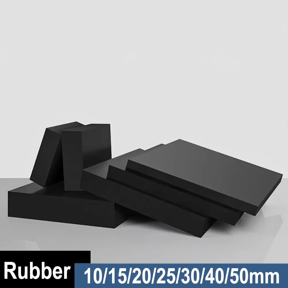 Black Rubber Sheets Gasket Pad  Thick 10mm~50mm Industrial Anti-Vibration Rubber Pads