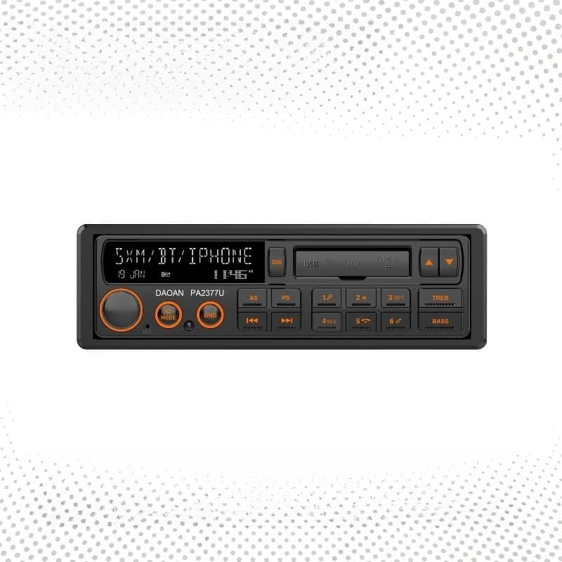 LCD display car speaker, single ingot USB + Type C car MP3 player, car use