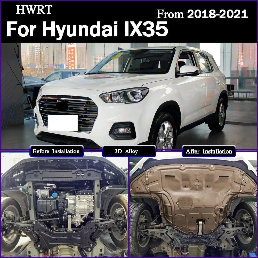 Under Engine Guard Splash Shield Mud Fender Cover Plate Fender Mudguard Protector For Hyundai IX35 2018 2019 2020 2021 2.0L 1.4T