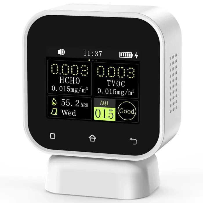 SFD-02 4-IN-1 Indoor Air Quality Touchscreen Formaldehyde Detector HCHO TVOC Temperature Tester