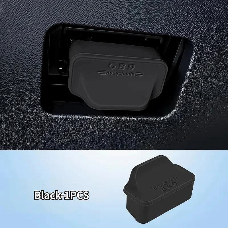 Silicone OBD Port Protective Cover For Most Cars Handle Design Waterproof Dust Resistant OBD Cap Car Interior Accessories