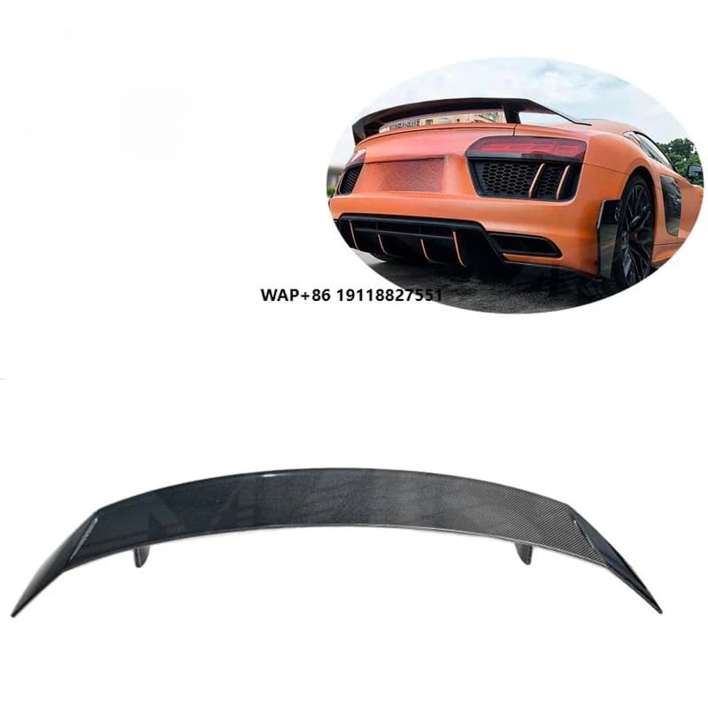 R8 Gen.2 Facelift Rear Spoiler OEM Style Carbon Fiber GT Wing Rear Spoiler for  R8 4S V10 Gen 2  Car Spoiler