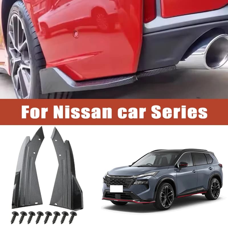 2pcs Rear Bumper Spoiler Lip Splitter Diffuser Anti-Crash Winglet Car Mod For Nissan X-Trail Altima Sentra Rogue Pathfinder