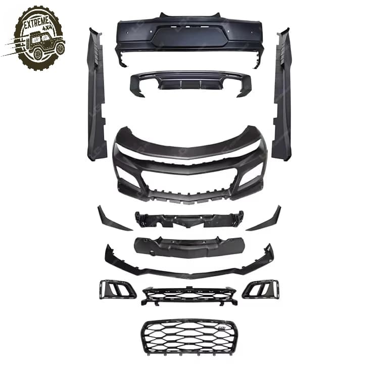 Car Facelift ZL1 Style Full Set Body Kit for Chevrolet Camaro Upgrade Front Bumper Rear Bumper Grille Side Skirts Fender