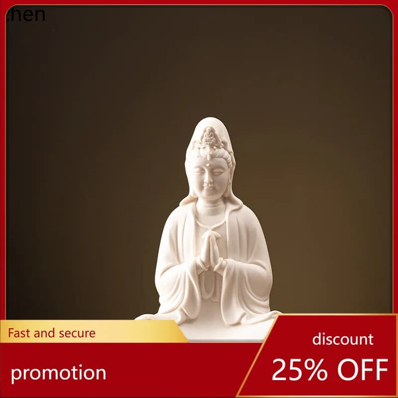 Cz1 chinese guanyin bodhisattva living room guanyin worship buddha statue zen backflow incense for home ornaments